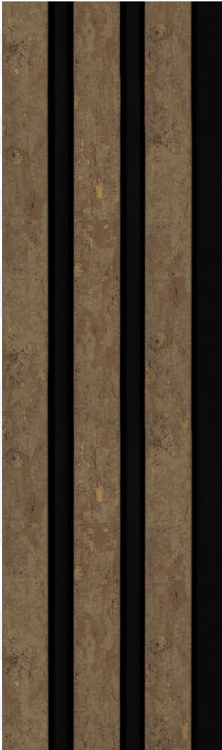 Wood Charcoal Louvers Brown 8x0.41 Ft - S5 182