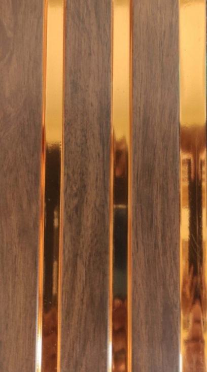 Brown Charcoal Louvers Wood 9.2x0.41 Ft - Cb 102