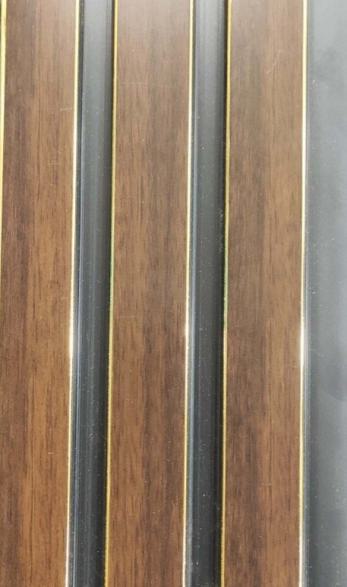 Brown Charcoal Louvers Wood 9.2x0.41 Ft - Cb 127