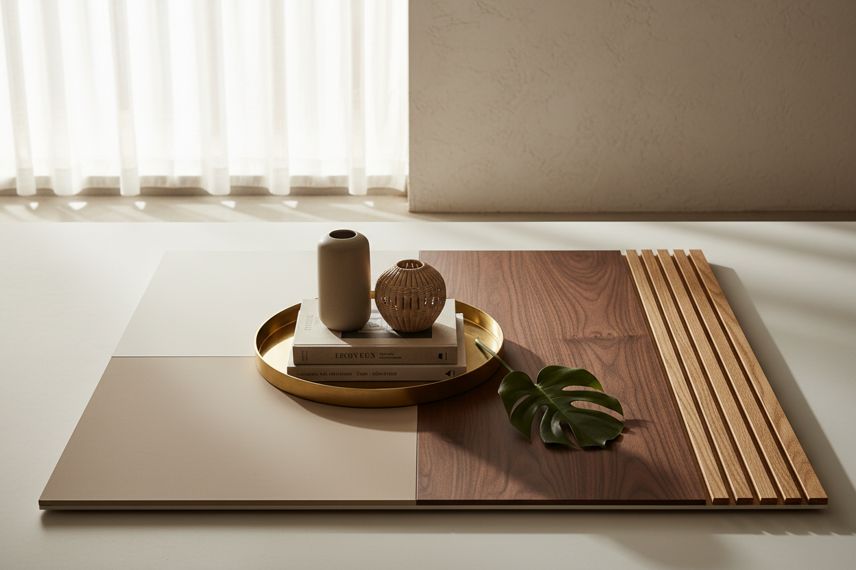 Mixing Materials Like a Designer: The Perfect Balance of Laminates, Veneers, and Louvers