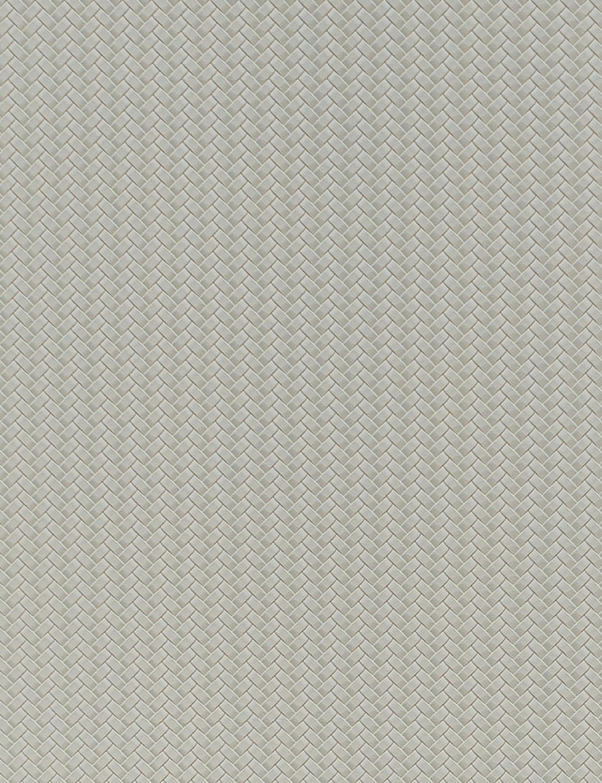 White wall panel with textured, woven geometric pattern and subtle sheen.