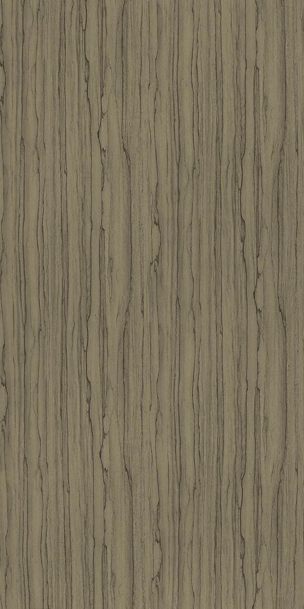 Grey wood grain laminate with suede finish and vertical wood pattern texture