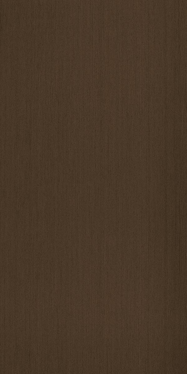 Brown suede finish decorative laminate with subtle texture and vertical grain pattern, mimicking wood appearance.