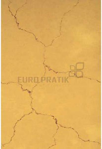Yellow textured designer louver panel with cracked pattern and subtle sheen, Euro Pratik logo overlay.