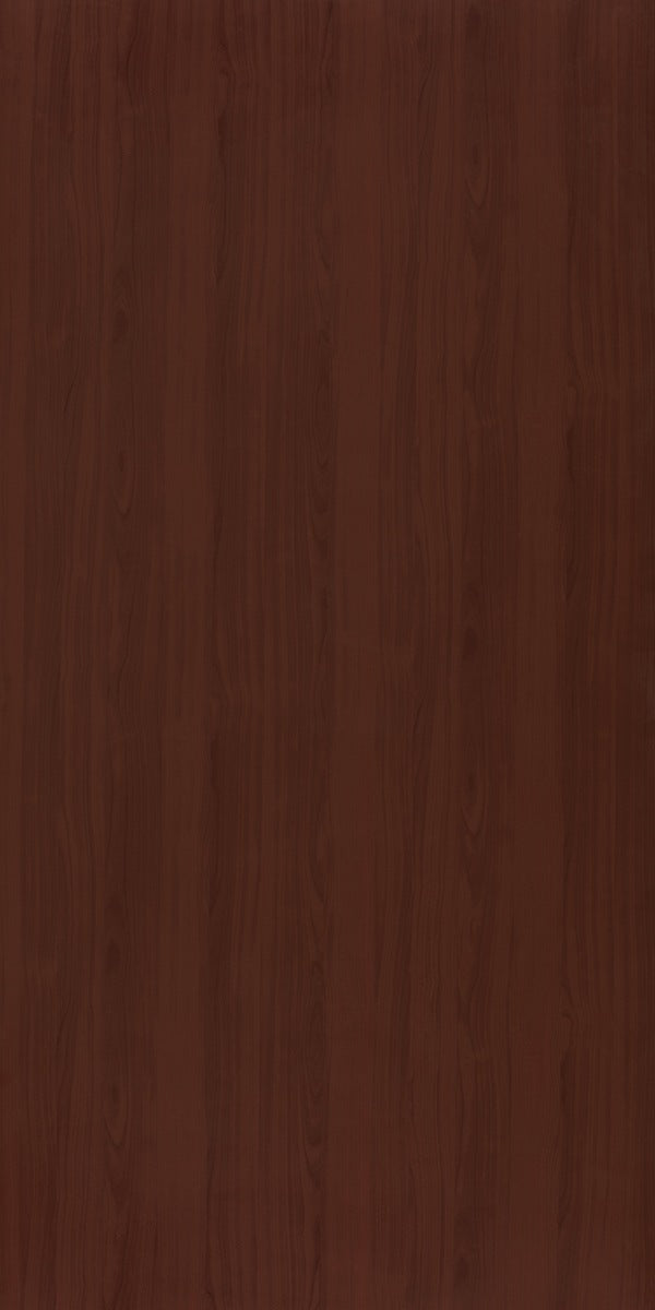 Brown wood grain decorative laminate with suede finish and visible wood texture and pattern.