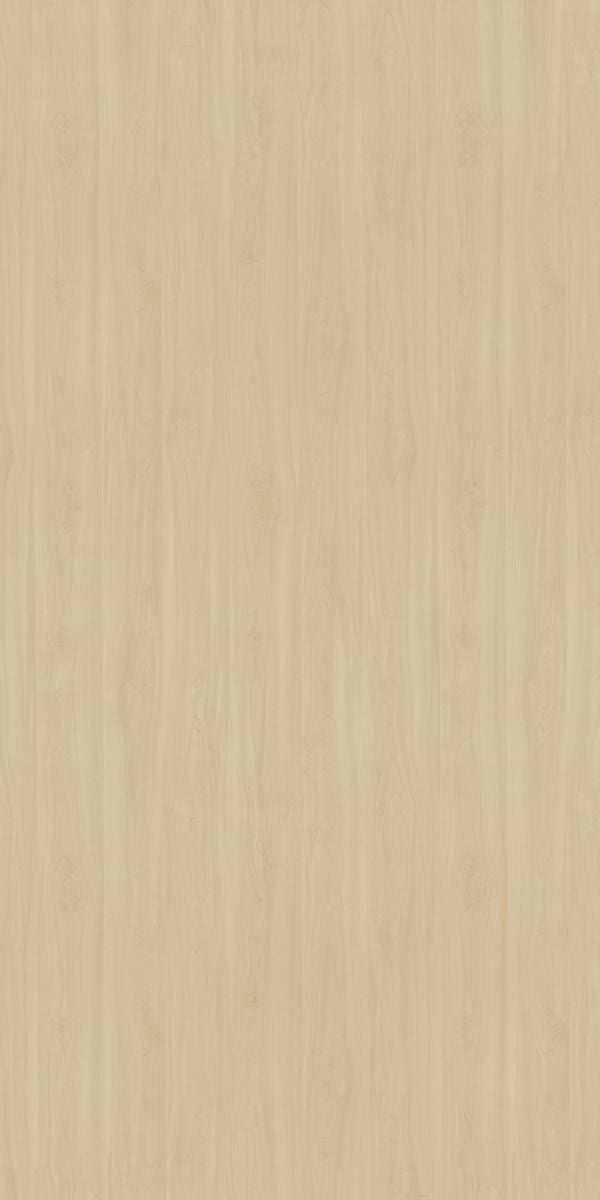 Beige wood grain decorative laminate with suede finish and vertical wood pattern texture
