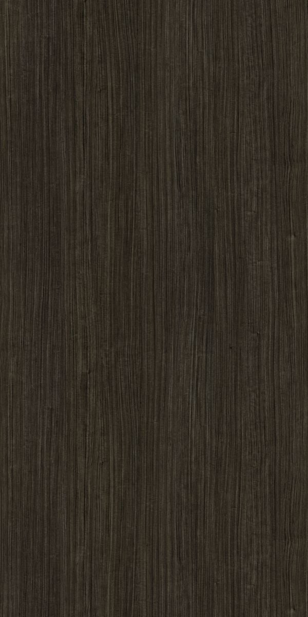 Dark wenge wood grain decorative laminate with suede finish and vertical wood pattern texture