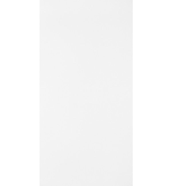 White plain laminate with smooth finish and uniform texture, showing marker grade sheen and solid color appearance