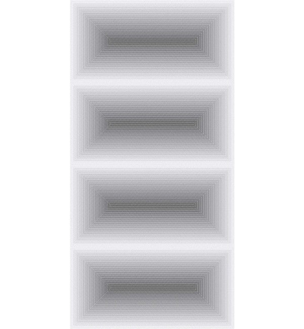 Grey fluted decorative laminate with suede finish and textured pattern, showing raised rectangular grooves on a flat surface.