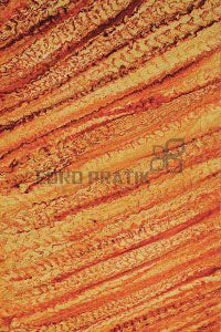 Orange textured marble wall panel with stone pattern and diagonal ridges, Euro Pratik watermark visible in center.