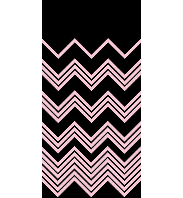Black suede laminate with pink chevron pattern and matte finish, decorative designer laminate for interior use.