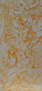 Multi-color marble pattern wall panel with textured finish showing stone-like veining and orange accents on white background.