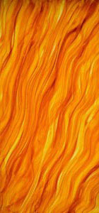 Orange textured louver wall panel with wavy pattern and ridged surface, designer finish visible.