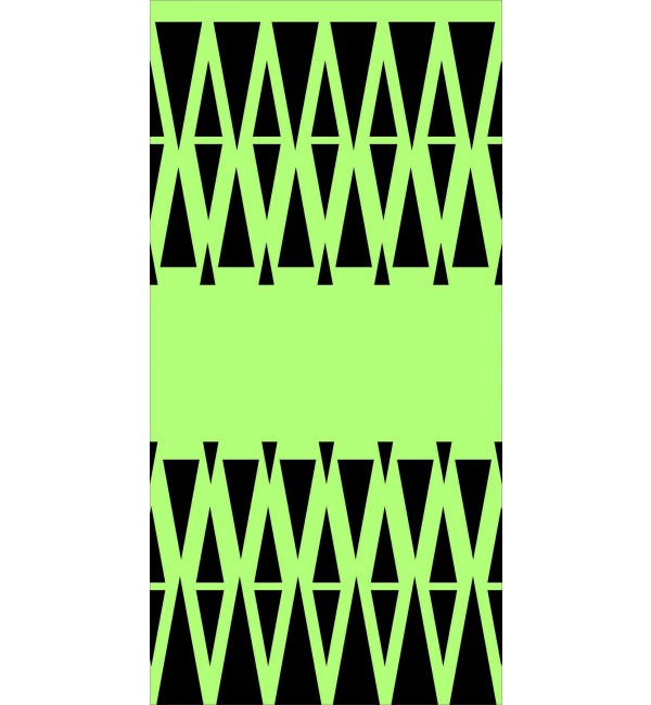 Green geometric patterned designer laminate with suede finish and zig-zag design on black background
