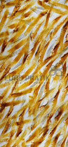 Golden textured louver panel with marble pattern, diagonal slats, and rough finish visible in close-up view.