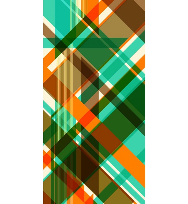 Multi-coloured argyle pattern decorative laminate with suede finish, featuring intersecting diagonal lines and varied shades