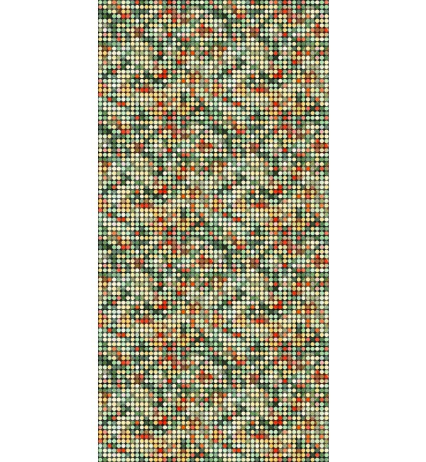 Multicolour dot pattern decorative laminate with suede finish and subtle texture visible in the detailed surface design.