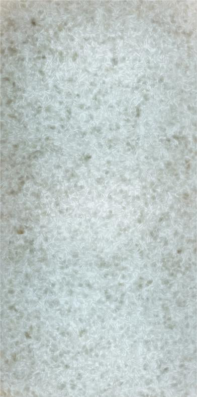 Multi-colored textured designer louver panel with speckled pattern and rough finish.