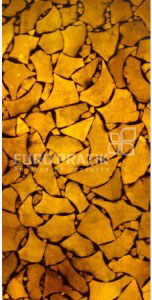 Golden marble wall panel with textured finish and cracked pattern, Euro Pratik logo visible in the center of the image