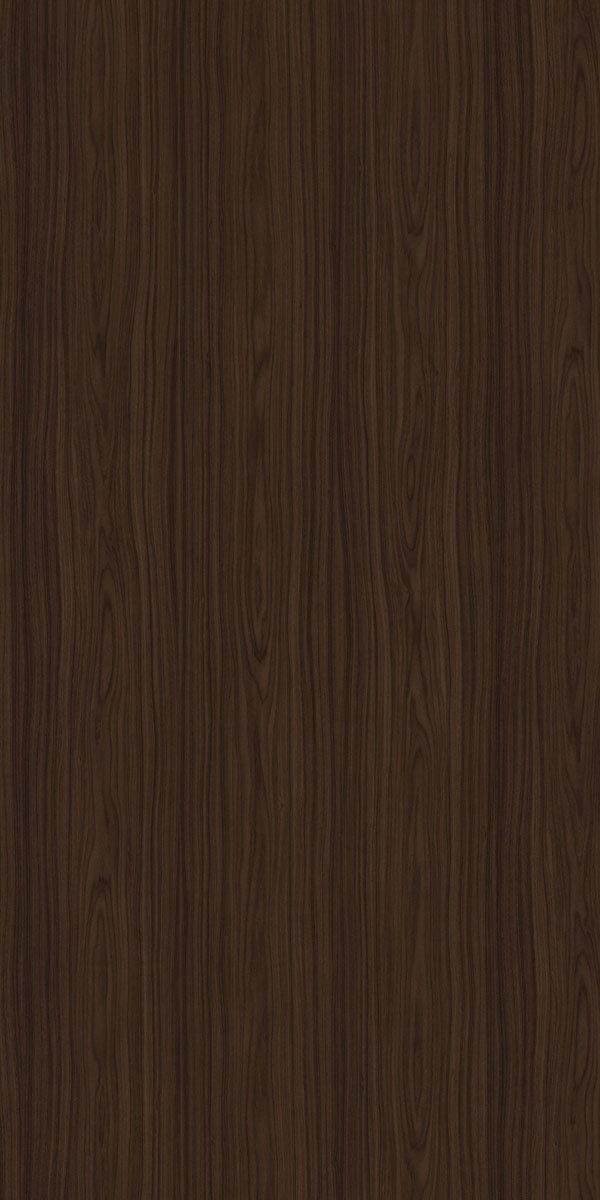 Brown wood grain laminate with suede finish and vertical wood pattern texture