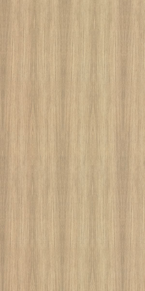 Beige wood grain decorative laminate with suede finish and vertical wood pattern texture