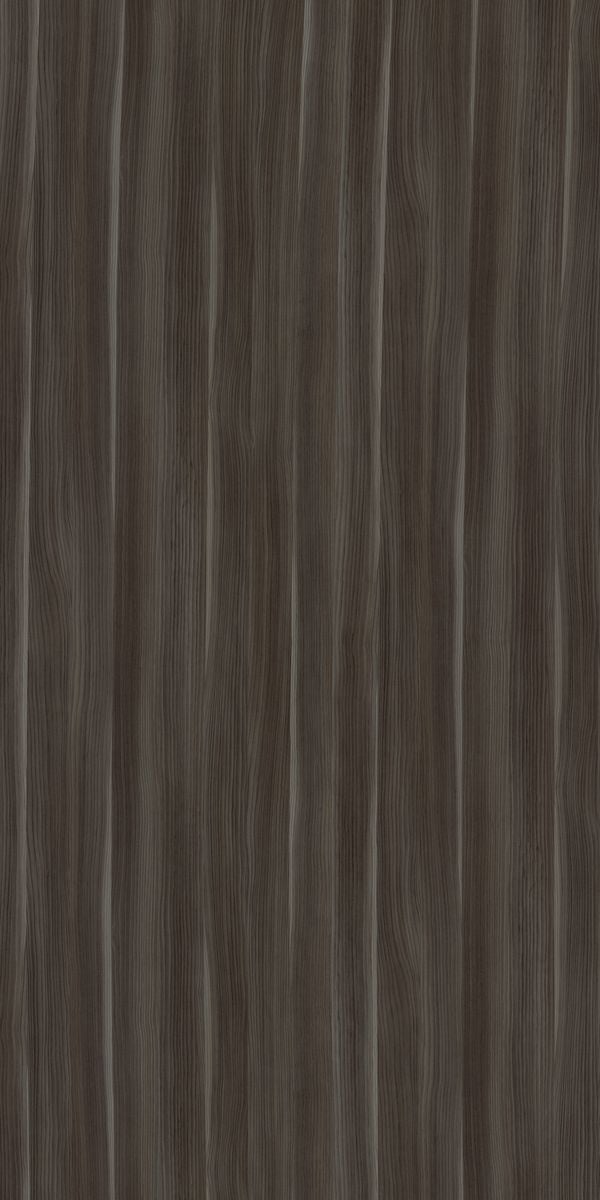 Wenge wood grain decorative laminate with suede finish and vertical wood pattern texture