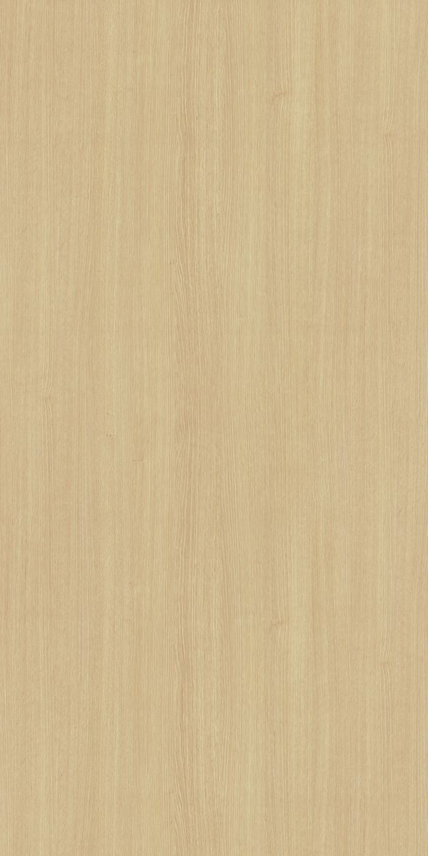Beige wood grain decorative laminate with suede finish and vertical wood pattern texture