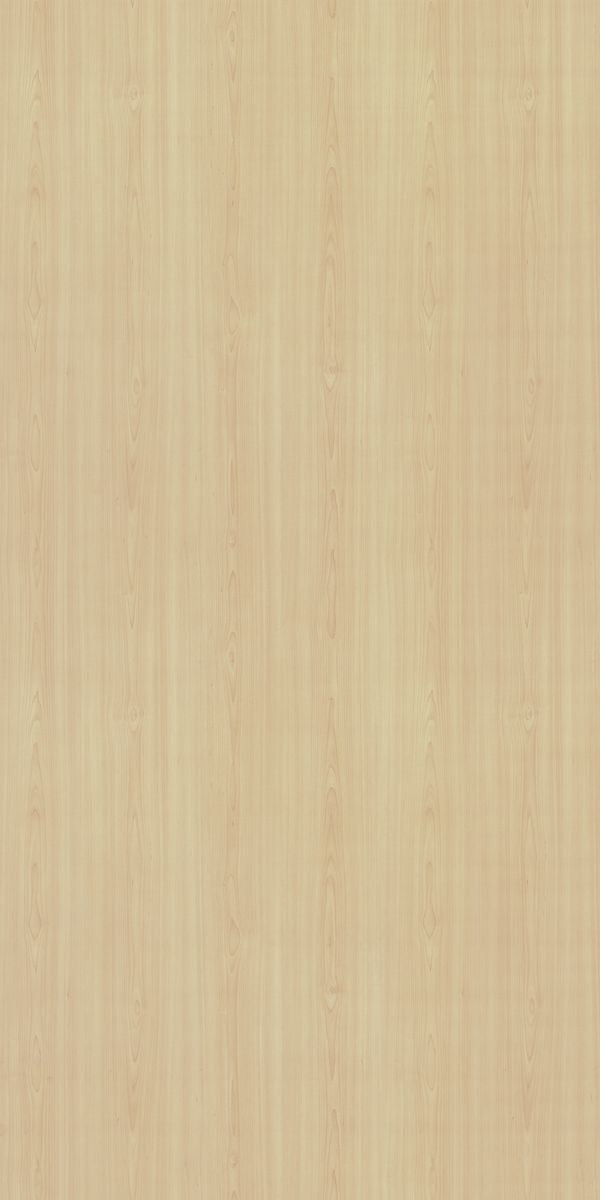 Beige wood grain decorative laminate with suede finish and vertical wood pattern texture