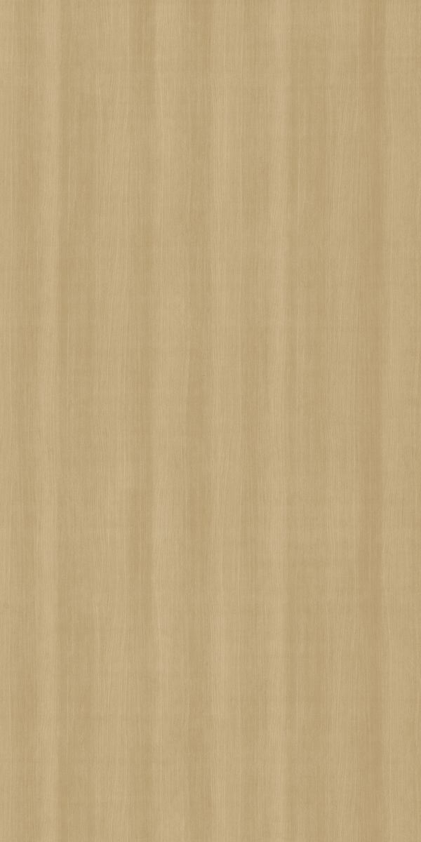 Beige wood grain decorative laminate with suede finish and vertical wood pattern texture
