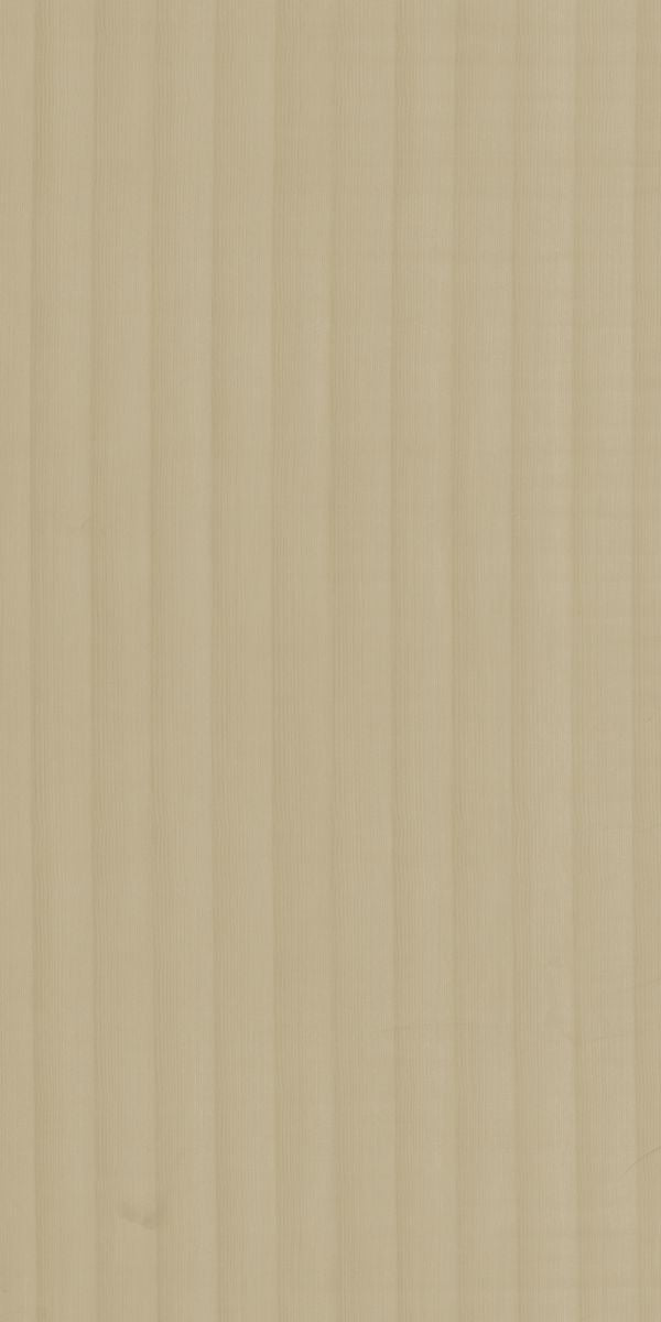 Beige suede finish decorative laminate with fluted pattern and vertical texture