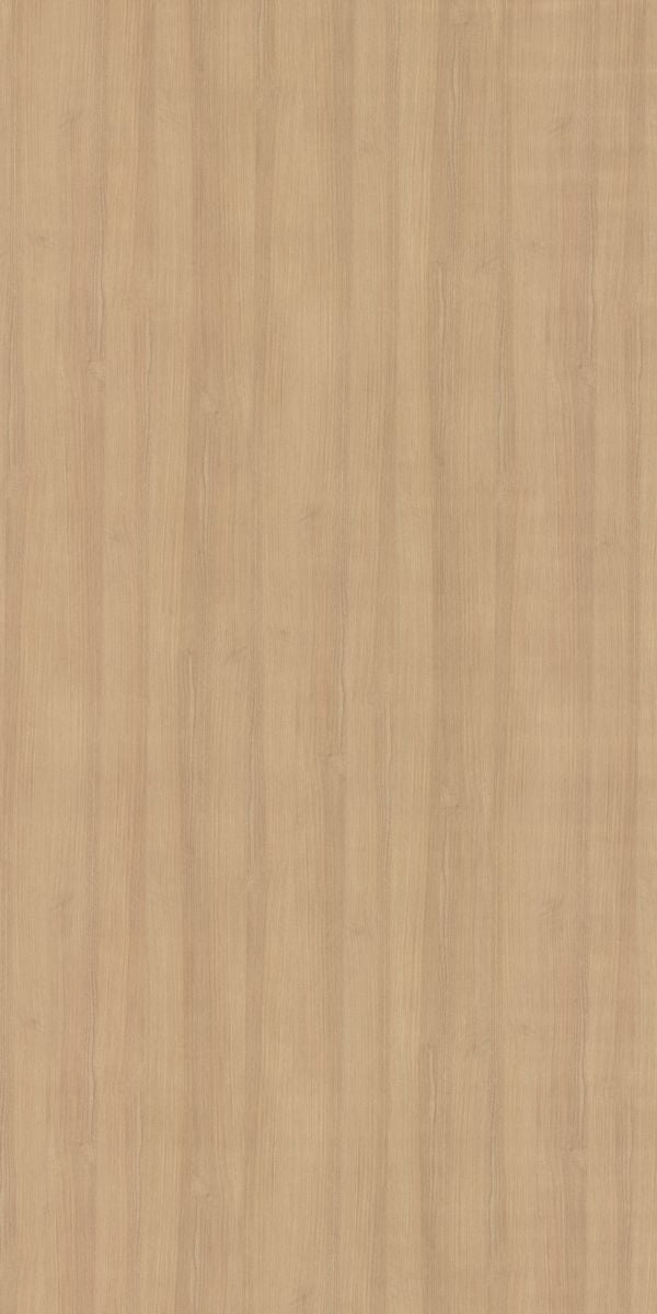 Beige wood grain laminate with suede finish and vertical wood pattern texture