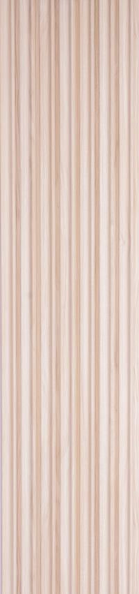 Brown fluted wall panel with textured finish and vertical grooves.