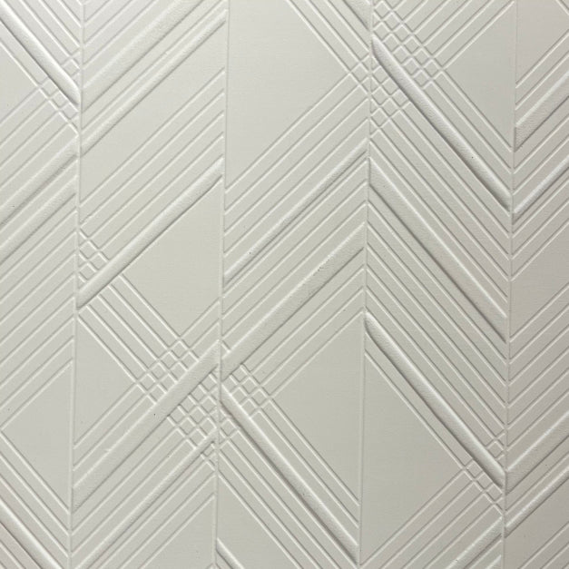 Brown textured designer wall panel with geometric pattern and embossed details, showcasing louver design with raised lines