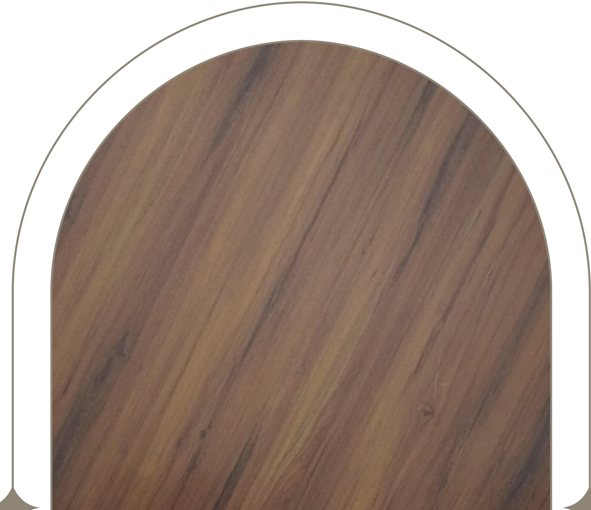 Brown laminate with wood grain texture and diagonal pattern, featuring a semi-gloss finish.