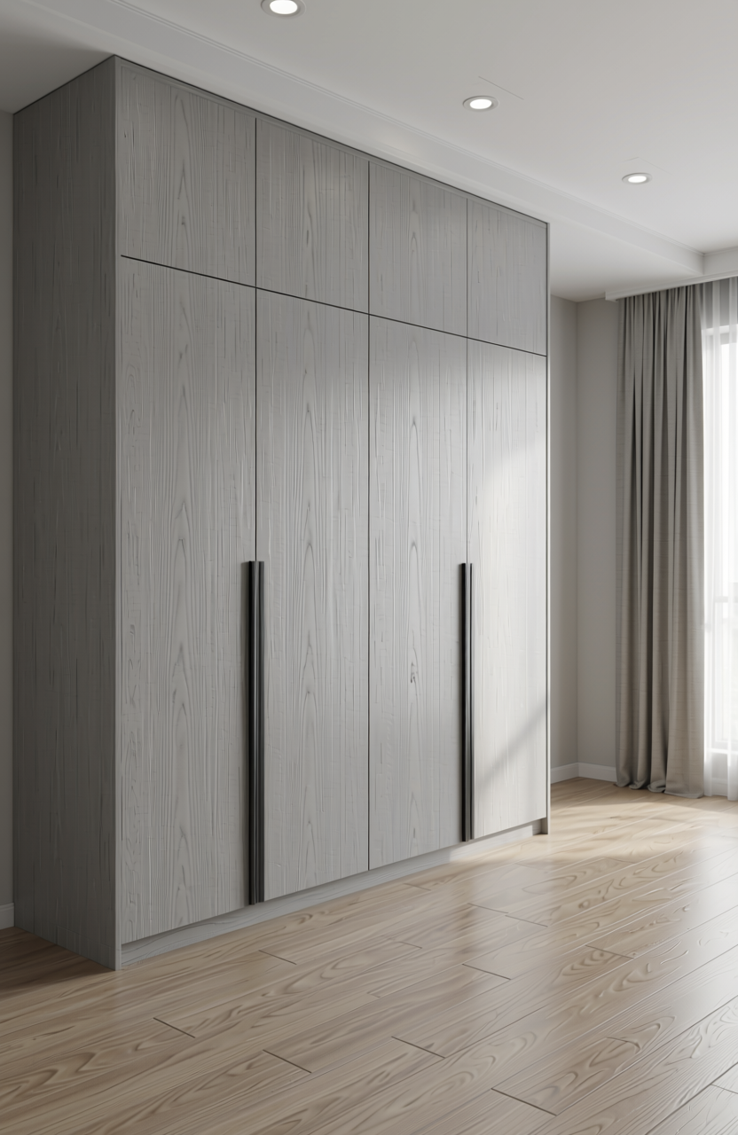 Grey laminate with diagonal texture and matte finish.