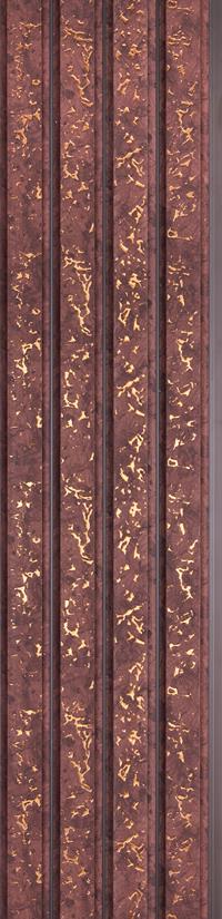 Brown textured designer wall panel with vertical slats and marbled pattern, showcasing a louver design with raised texture