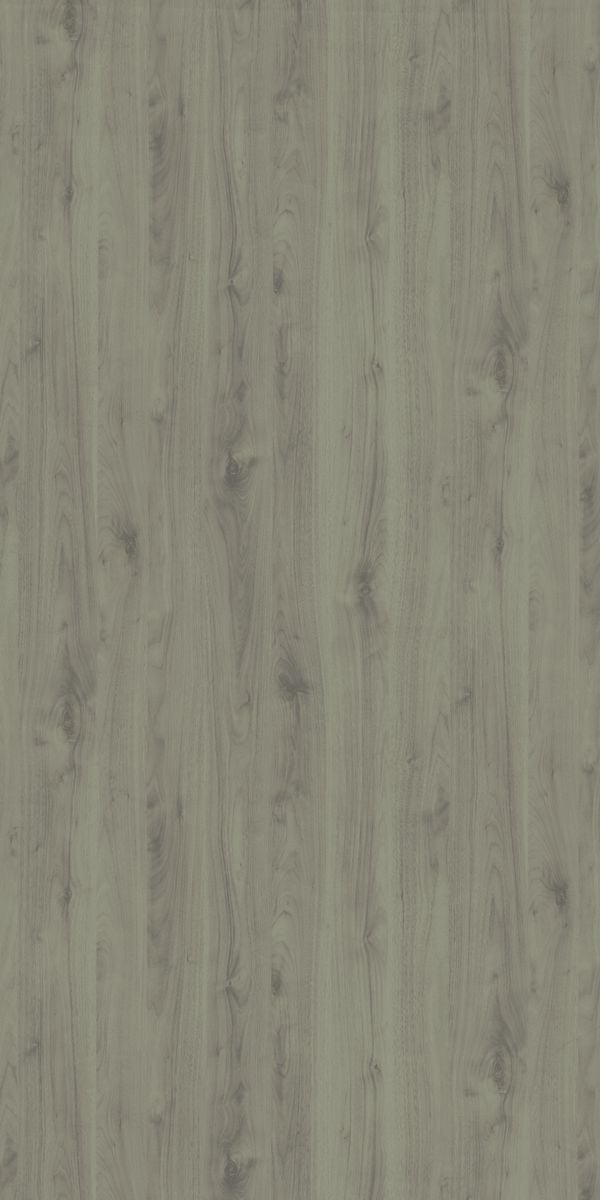 Grey wood grain decorative laminate with suede finish and wood texture pattern