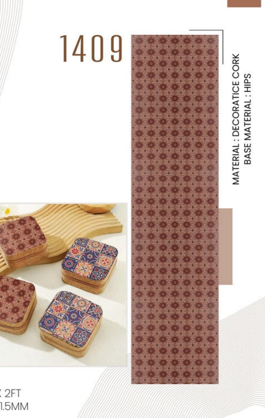 Sloan Kalamkari Cork 1409 swatch