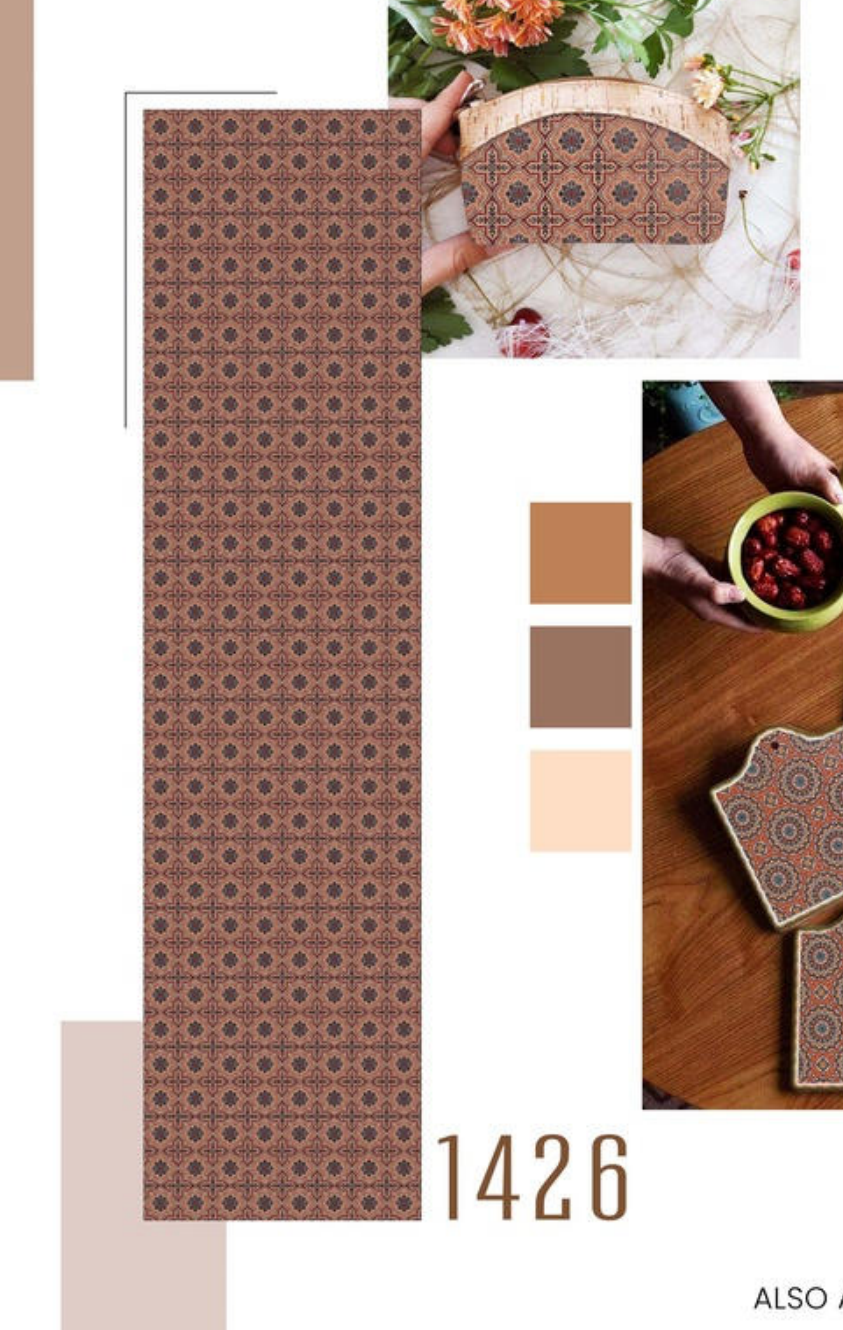 Sloan Kalamkari Cork 1426 swatch