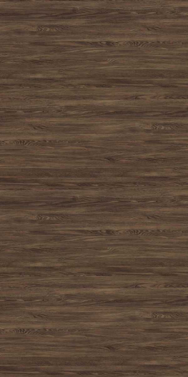 Brown wood grain laminate with suede finish and textured wood pattern, showing detailed grain lines and knots.