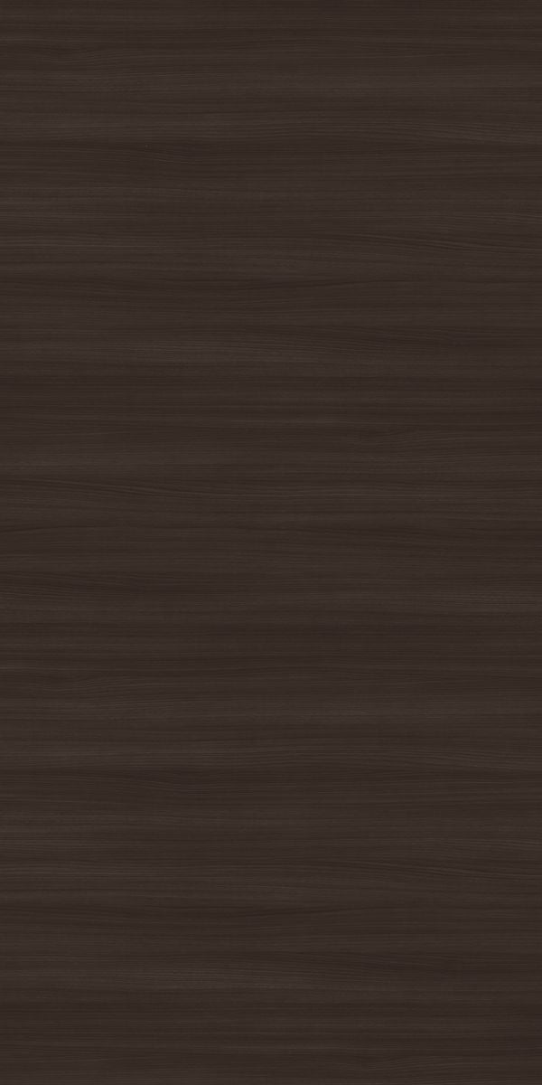 Brown wood grain decorative laminate with suede finish and horizontal wood pattern texture