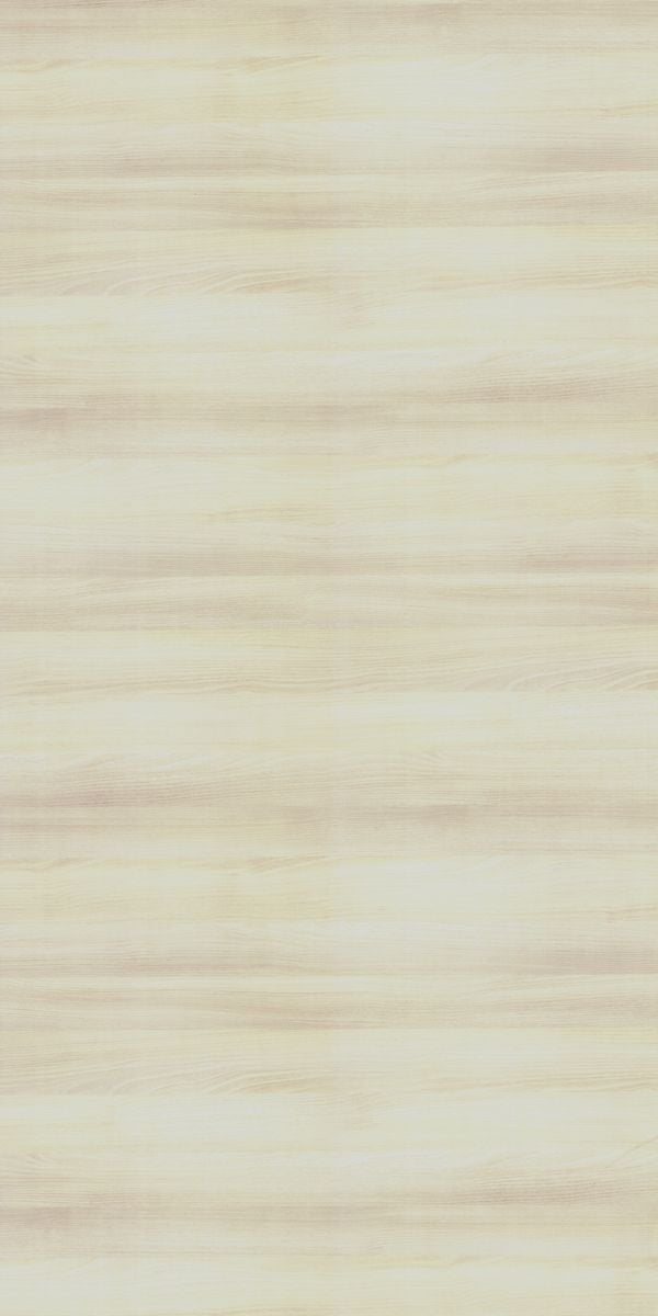 Ivory wood grain laminate with suede finish and horizontal pattern, showing subtle texture and grain details.