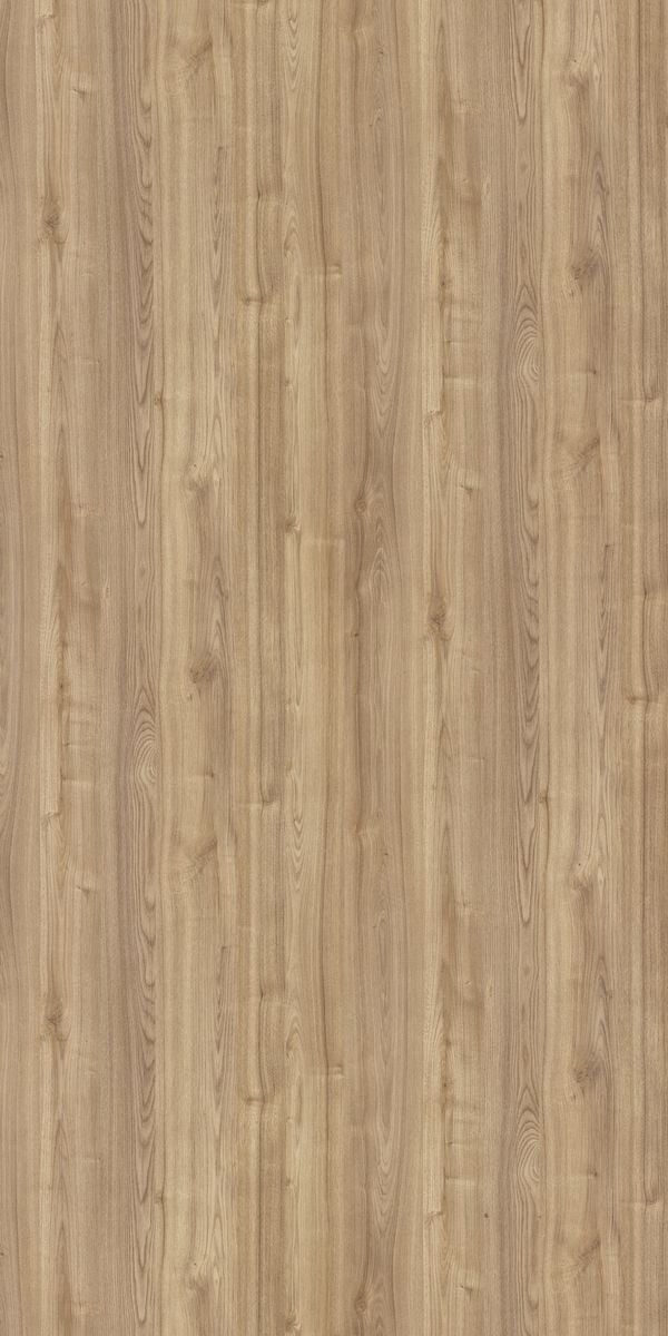 Beige wood grain laminate with suede finish and vertical wood pattern texture