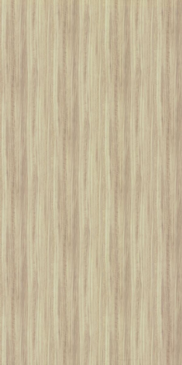 Beige wood grain decorative laminate with suede finish and vertical wood pattern texture