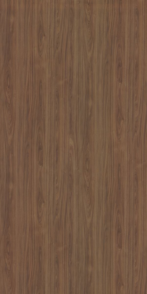 Brown wood grain laminate with suede finish and vertical wood pattern texture