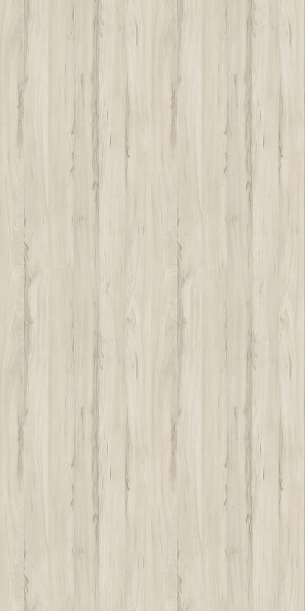 White wood grain laminate with suede finish and vertical wood pattern texture