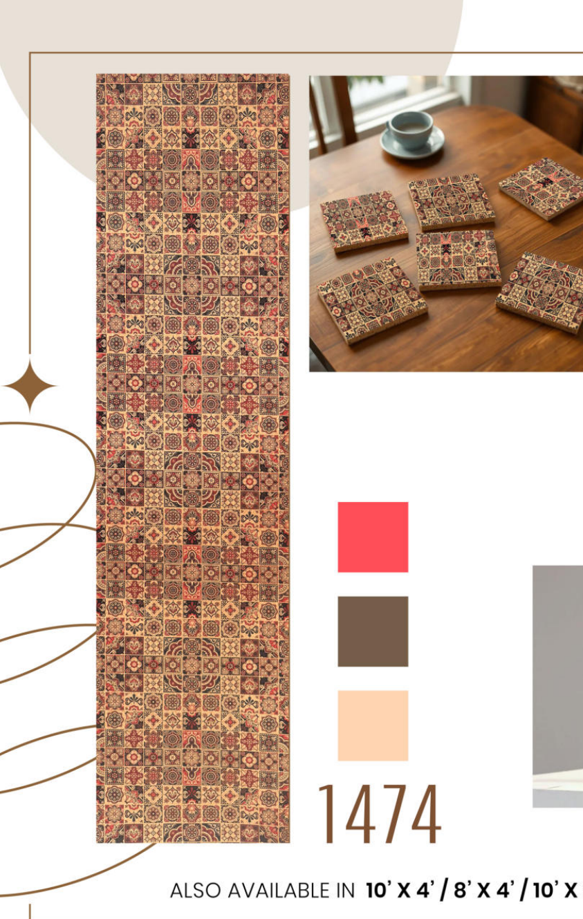 Sloan Kalamkari Cork 1474 swatch