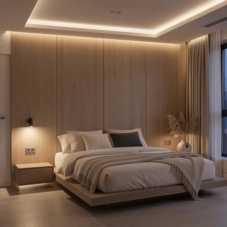 Brown laminate with vertical wood grain pattern and matte finish.