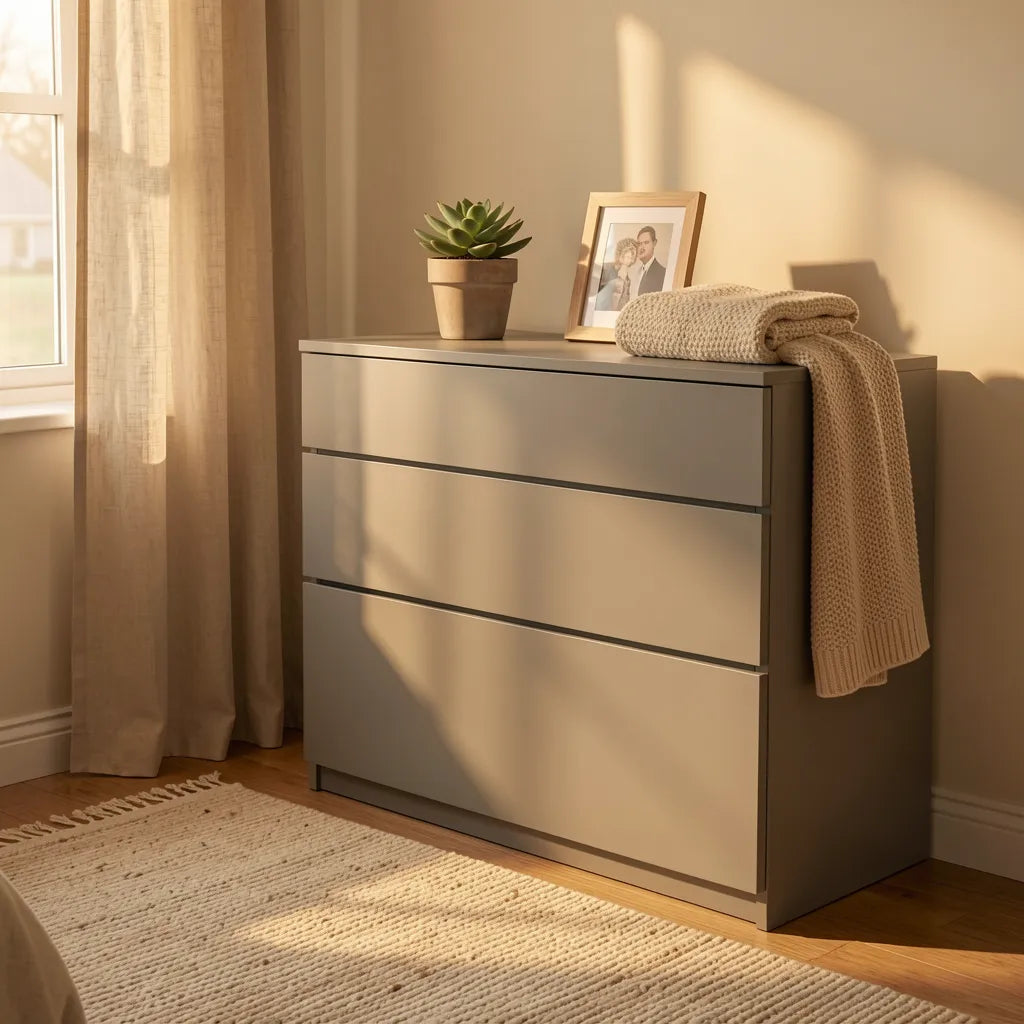 Grey matte laminate with uniform texture and subtle grain direction.