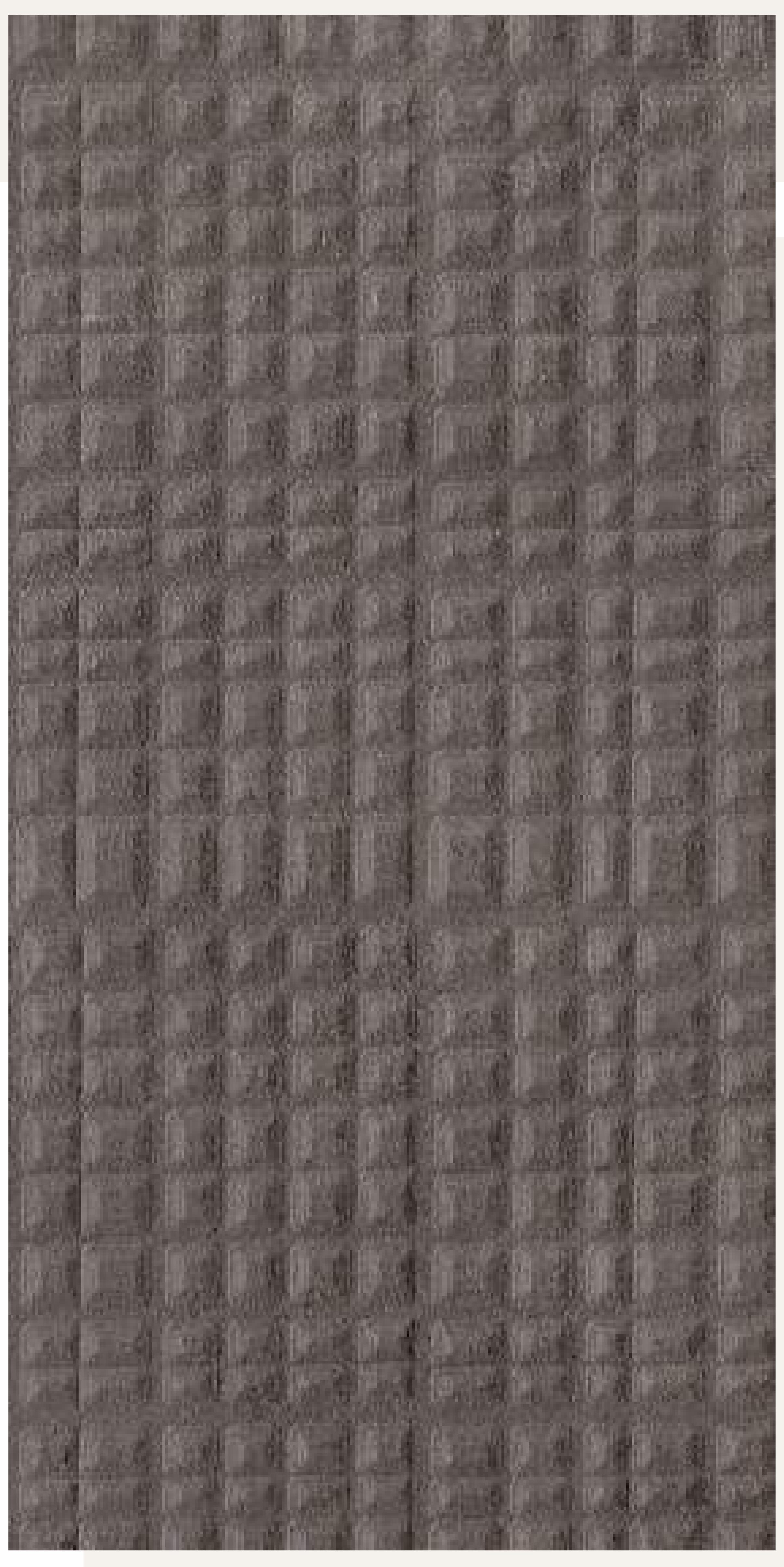 Grey laminate with textured fabric appearance and subtle grid pattern.